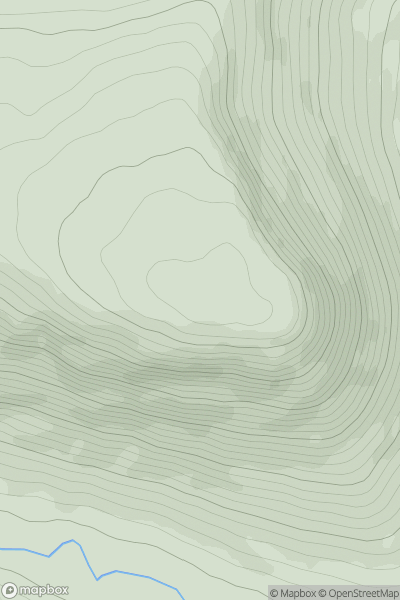Thumbnail image for Meall a' Chuaille [Loch Broom to Strath Oykel] [NH343820] showing contour plot for surrounding peak